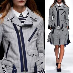 SACAI 2013 Runway Railroad Stripe Riders‎ Motorcycle Jacket